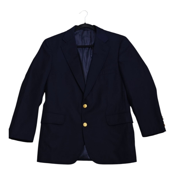 Norman Hilton Nordstrom Vintage Classic Navy Blazer with Gold Buttons Size 40 S - Picture 2 of 8